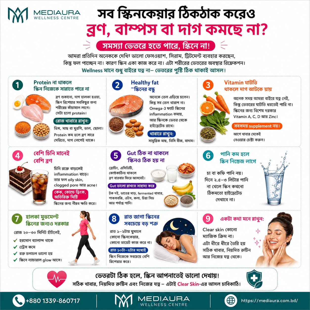 Skin Glow শুরু হয় ভেতর থেকে- পুষ্টি, ঘুম, ও জীবনযাপনের ভূমিকা