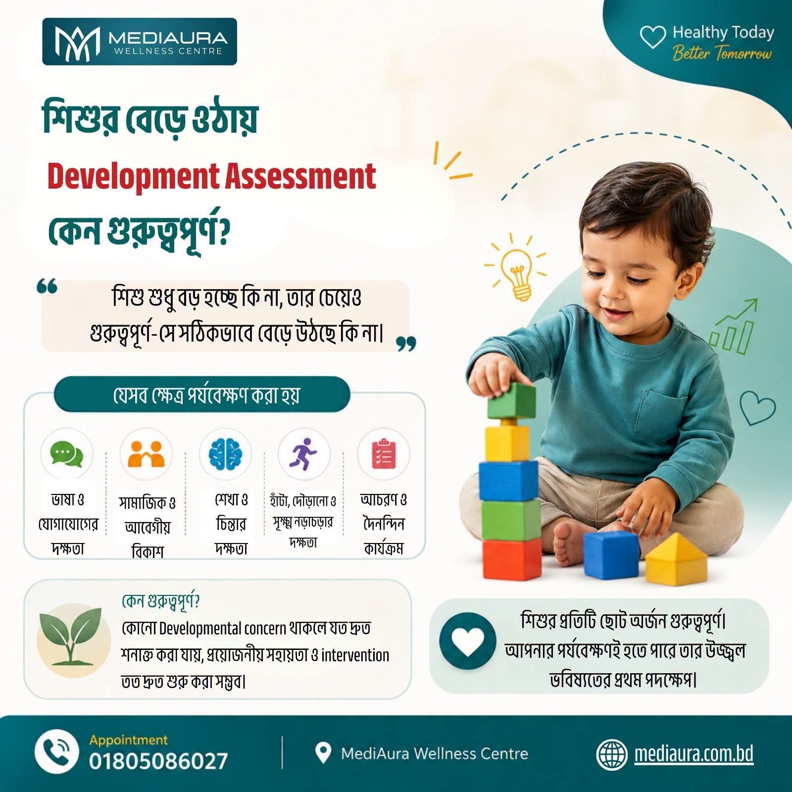 শিশুর বেড়ে ওঠায় Development Assesment কেন গুরুত্বপূর্ণ?