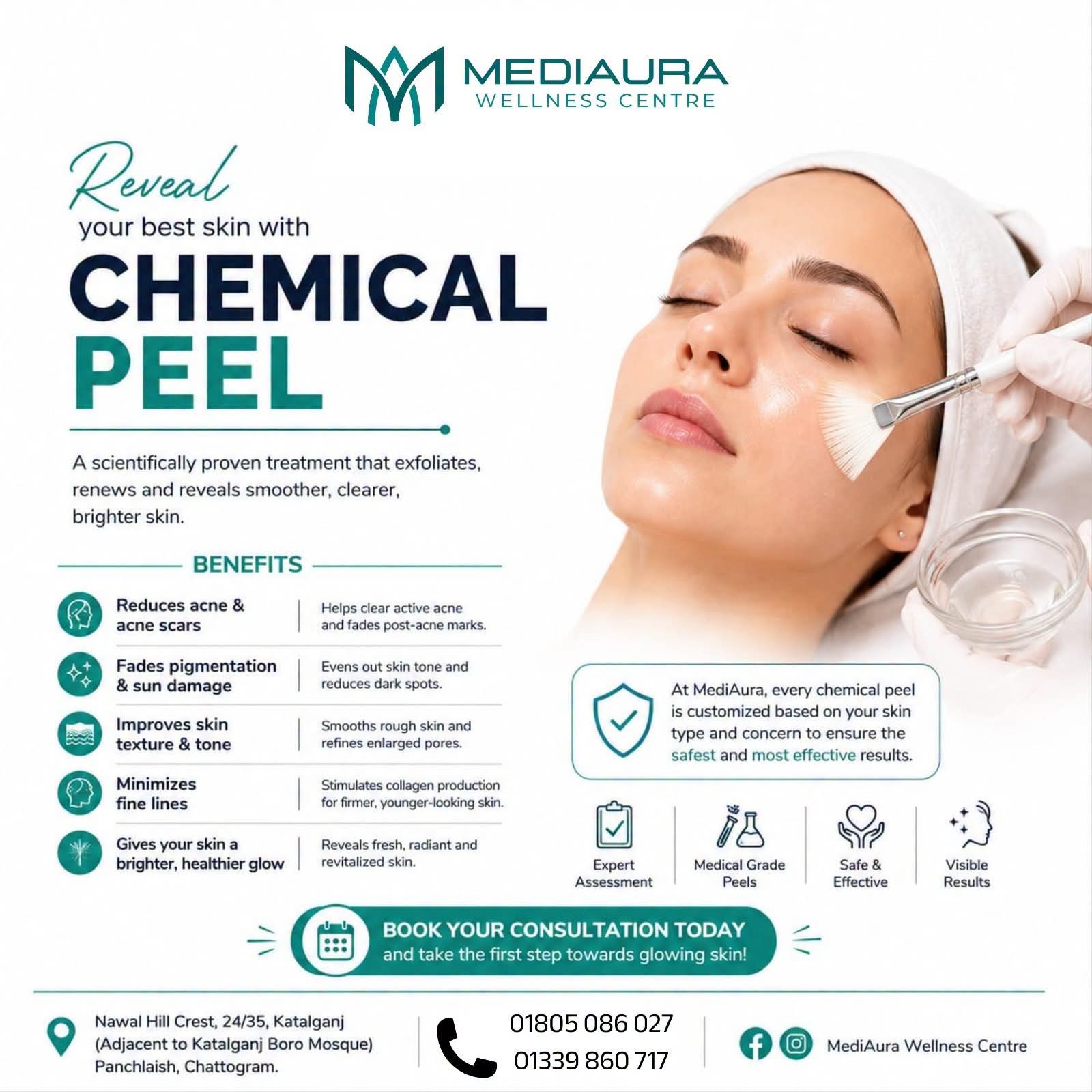 Reveal your skins natural glow with chemical peel